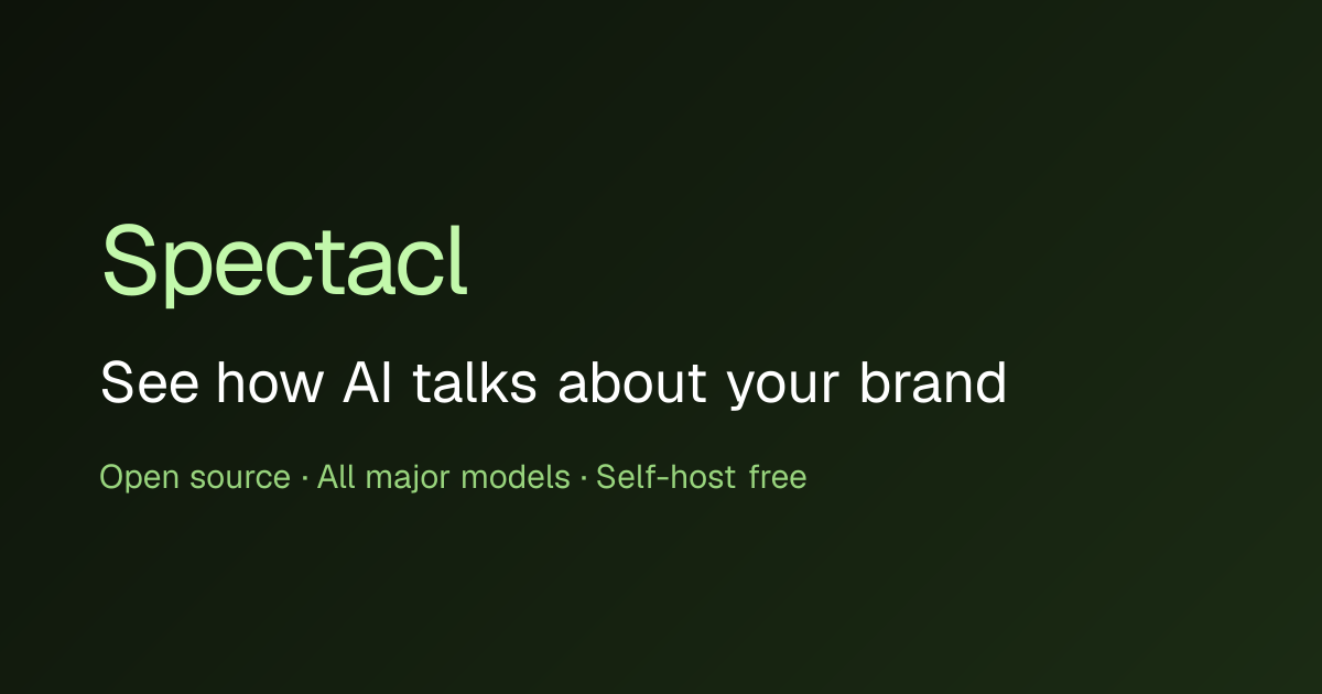 Spectacl. See how AI talks about your brand